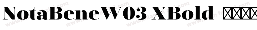 NotaBeneW03 XBold字体转换